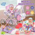 Playset 3-5 4-6 5-7 12.5" 24 2 Sets Baby Doll Stroller for Girls Toddlers Year Old to Play House Games. Stroller Toy