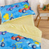 Set 4 Set Wake In Cloud - Dinosaur Toddler Bedding for Boys, Colorful Dino Race Car, Pieces Soft Crib Bed Including