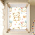 SEHANY 52"x28" Cute Cartoon Bear Fitted Crib Sheet - Soft Breathable Cotton Baby Crib Sheets for Standard Crib