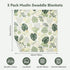 Generic 3 Pack Inches 38 40 Muslin Swaddle Blankets, Baby Receiving Blanket for Boys Girls, x Green Baby Essentials