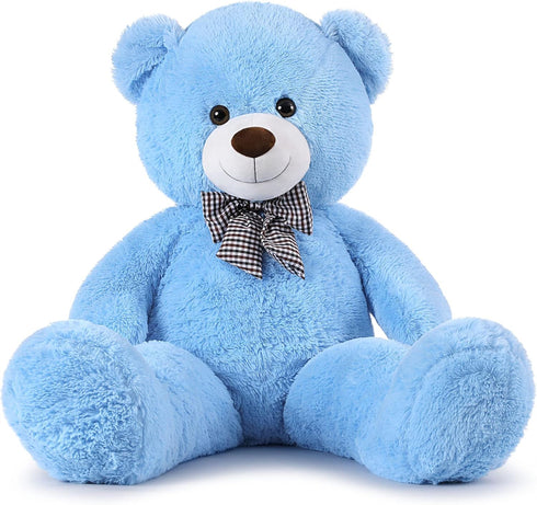 MorisMos Giant Teddy Bear, 47 Inch Big Plush Stuffed Animal for Girlfriend, Christmas, Valentine's Day, Blue