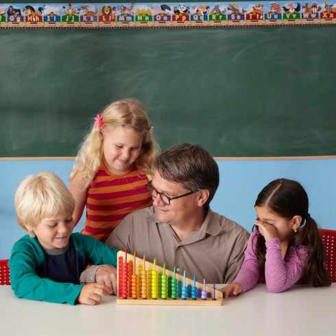 Melissa & Doug Add & Subtract Abacus, Educational Toy with 55 Colorful Beads