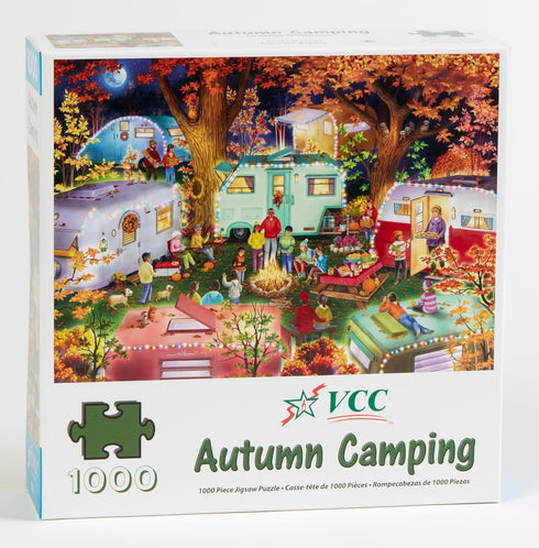 Vermont Christmas Company Autumn Camping Jigsaw Puzzle 1000 Piece, Fully Interlocking, 26 5/8" x 19 1/4"