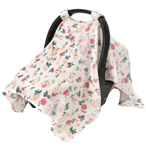SERAPHY 100% Muslin Cotton Car Seat Covers for Babies, Universal Baby Car