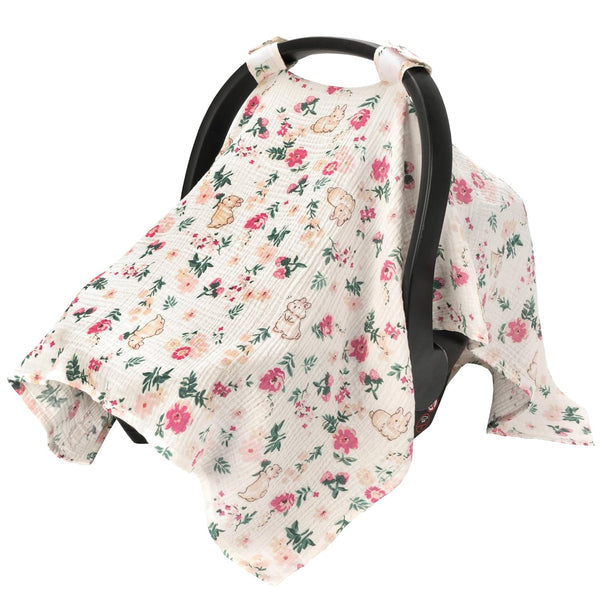 SERAPHY 100% Muslin Cotton Car Seat Covers for Babies, Universal Baby Car