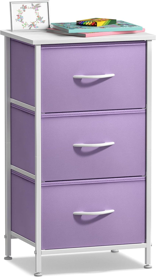 Sorbus Nightstand with 3 Drawers - Bedside Furniture & Accent End Table