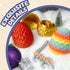 12 Pack 3D Printed Dragon, Christmas Stocking Stuffers - Mini Gemstone Egg with Flexible Crystal Dragon Inside, Cute