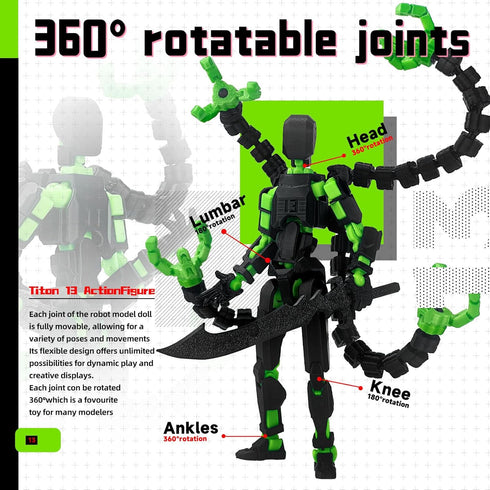 PkghoKids T13 T13 t-13 3D 5.5inch) Already Assembled Action Figure Accessories, Multi-Jointed Movable,for Collectors