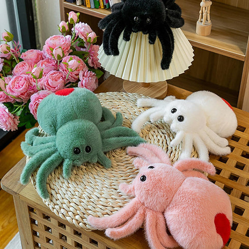 Kids Spider Stuffed Animal Toy, Soft Pink Halloween Plush Toy, Adorable Playtime Gift for Kids & Adults 9.8inch
