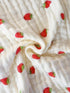 Brnabiou 6-Layer 100% 41"x41" Ultra Soft Muslin Cotton Baby Blanket Breathable Lightweight Strawberry Swaddle Blankets