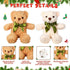 12 Pack 10 Inch HyDren Bear Stuffed Animal Baby Shower Plush Gift Bulk Small Bear with Bow Holiday Party Favors Toy