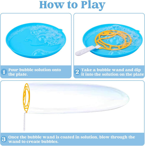 Set, 48 Summer JOYIN Big Bubble Wands Pcs Giant Bubble Maker with Tray Bulk for Kids Adults Gifts, Outside Toys, Easter