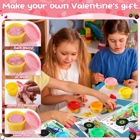 Seenelling 24 Sets Modeling Clay for Kid Mini Modelings Dough Bulk with Cards Goodies Bag Filler Classroom Gift