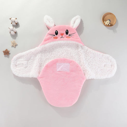 0-6Months 3-6Months) Winmany Baby Hooded Fleece Swaddle Blanket Newborn Fannel Cartoon Receiving Blanket Soft Plush