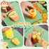 Set 3 4 5 6 7 8 Kids Kitchen Knife for Real Cooking with Storage Box Green, Montessori Kitchen Toy with Cutting Board