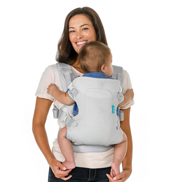Infantino Flip 4-in-1 Light & Airy Convertible Baby Carrier, Adjustable, Ergonomic Babywearing,