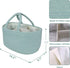 Portable Diaper Caddy Organizer for Baby, Cotton Rope Nursery Storage Bin, Light Green Tote Bag for Changing Table