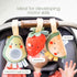 Set Set 3 Pearhead Fruit Stroller Toys, Stocking Stuffers for Babies, Newborn Ideas, Plush Interactive Toy for Baby Car