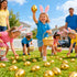 36PCS 2.36" TURNMEON Plastic Golden Easter Eggs, Fillable Empty Gold Easter Eggs Bulk for Easter Basket Stuffers