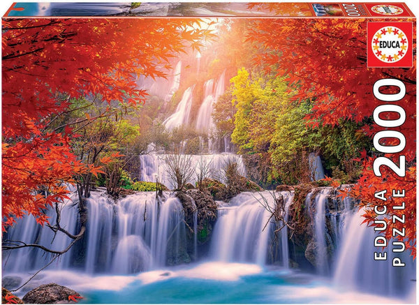 Educa - Waterfall in Thailand 2000 Piece Jigsaw Puzzle - Glue Included - Completed Image 37.75" x 26.75"