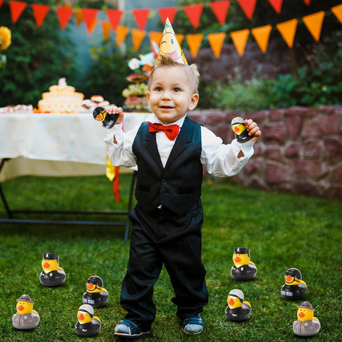 Deekin 50 Pcs Police Rubber Ducks, 2 Inch Police Party Favors for Police Birthday Party Decorations