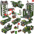 WishaLife City War Military Base Building Set with Army Car, Tank, Airplane, Helicopter - 1162 PCS Gift for Kids
