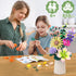 Booyuer Set, (858Pcs) Flowers Bouquet Building DIY Home Offic Botanical Bouquet Decoration Kit, Creative Gift for Mom