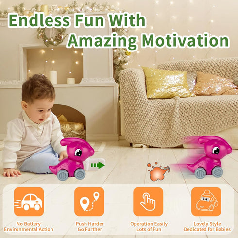 ALASOU 6 PCS Dinosaur Truck Car Toys with Playmat/Storage Bag, Baby Toys for 1-3 Year Old Boys, Birthday Gift