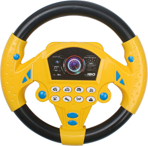 Steering Wheel Simulated Toy for Kids Babies 3+ Years Old, Small Electronic