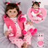 Aori 22 inch Lifelike Reborn Baby Doll with Feeding Toy Accessories Gift Set