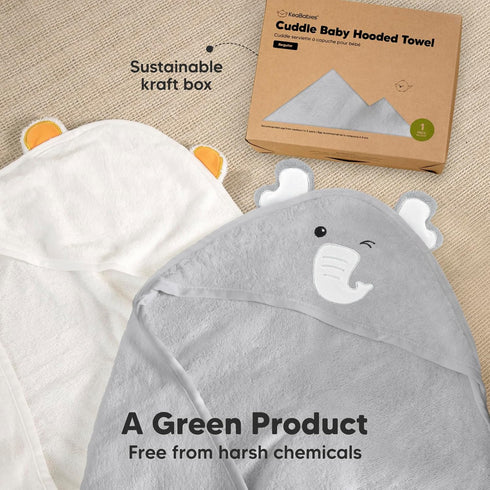 KeaBabies Hooded Baby Towel for Newborn - Large Baby Bath Towels with Hood for Boys, Girls, Toddler, Extra Absorbent