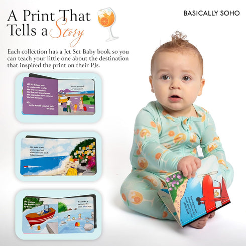 Set Baby Romper & Baby Book Viscose from Bamboo Pajamas for Babies