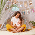 Whaline 1st Birthday Baby Photo Banner for Newborn to 12 Months, Monthly Milestone Bunting Garland Decoration (Kraft)