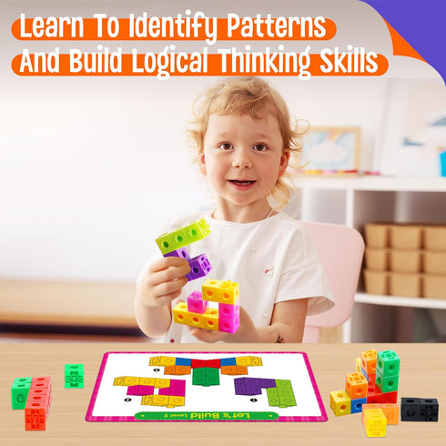 100 30 192 Counting Counters, Counting Math Linking Cubes, Math Cube Manipulatives with Learning Activities plus