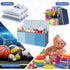 4/3 Playroom(39 13 15.7'',Blue Patelai Extra Large Toy Box Chest with Lids Grids Large Chest Collapsible Kids Toy