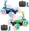 Haktoys Remote Control Tornado Stunt Vehicle, Rechargeable Flipping RC Stunt Truck 2-Pack, Multiplayer Toy Cars (Green