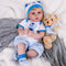 Aori Real Life Baby Dolls, 22 inch Lifelike Baby Doll, Realistic Newborn Boy with Feeding Accessories Set