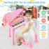 31 Costzon Kids Piano, Key Mini Grand Piano Toy Keyboard with Microphone, Stool & Lights, Portable Electronic Piano