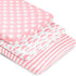 BaeBae Goods 3 Pack, Fitted Baby Crib Sheets for Girls, Soft and Breathable Jersey Cotton, Pink and White, Cute Girly