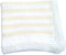 BUBU Knitted Hand Crochet Finished White Cotton Pink Stripes Baby Blanket