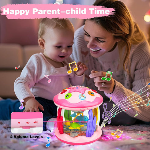 6-12 1 2 6 7 8 9 10 11 12 Avesa Baby Toys Months Girl Gifts: Babies Ocean Rotating Light Up Musical Toys for Toddlers