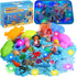 2.2lbs 3 4 5 6 7 8 GAIETYDIY Mermaid Sensory Bin for Girl, Magic Sand Art Kit with LED Light, Sensory Sand, Ocean Sea