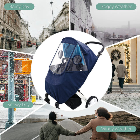 Miracle Baby Stroller Rain Cover, Universal Stroller Cover for Rain, Baby Travel Weather Shields Windproof