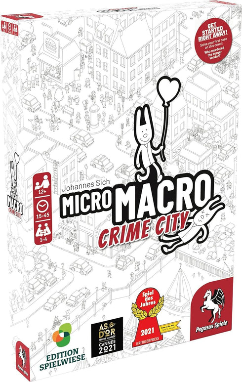 MicroMacro: Crime City - Board Game by Pegasus Spiele for 1-4 Players