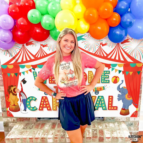 KatchOn Welcome To The Carnival Banner, XtraLarge 72x44 Inch Carnival Theme Party Decorations and Backdrop