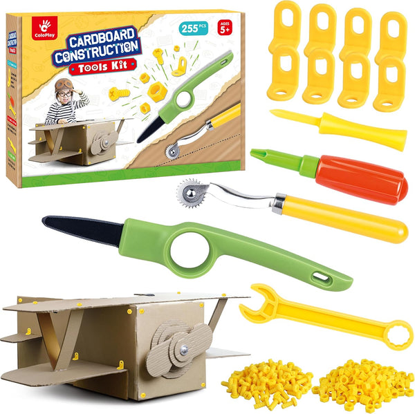 ColoPlay 355 Cardboard Tools for Kids, Cardboard Cutter for Kids, Tools for