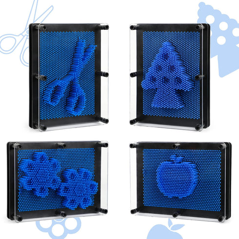 3D Pin Art Toy, Sensory Board for Kids Age 3+, Fidget Toy for Boys Girls, Birthday Gifts (Dark Blue)