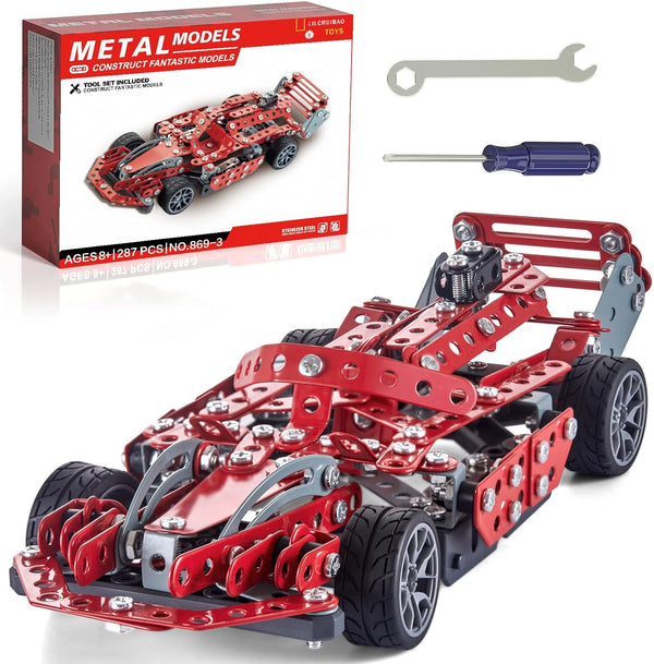 Building Kit Red Model Car Set - 287 PCS STEM Project Building