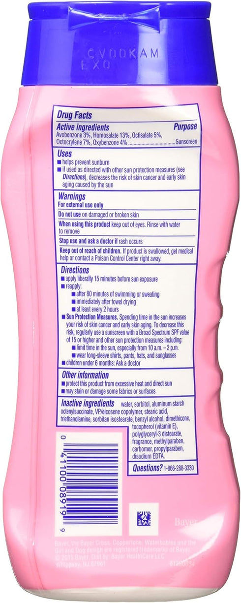 50, 8 oz Coppertone WaterBabies Sunscreen Lotion SPF