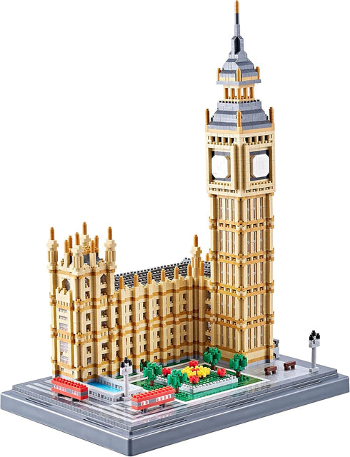 World Famous Architecture Micro Blocks Set 6473 PCS Big Ben Building Model for Hobbyists, Adults, Kids 14+